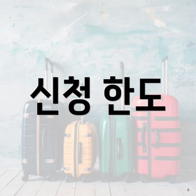 신청 한도