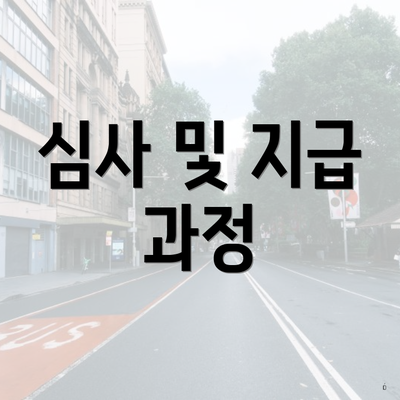 심사 및 지급 과정