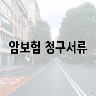 암보험 청구서류