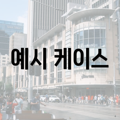 예시 케이스