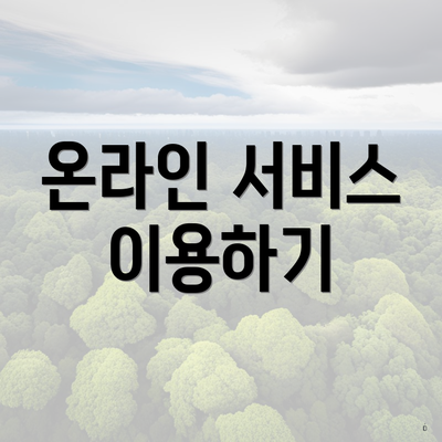 온라인 서비스 이용하기