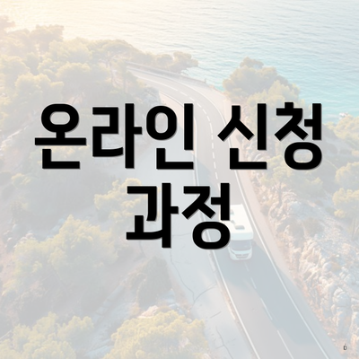 온라인 신청 과정