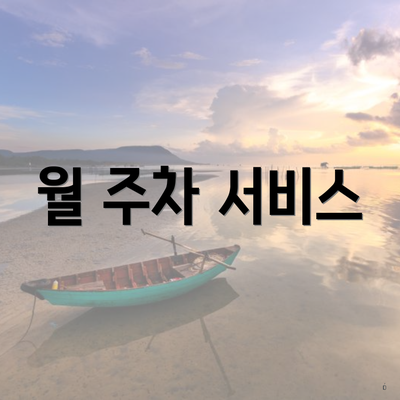 월 주차 서비스