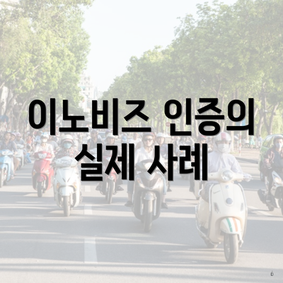 이노비즈 인증의 실제 사례