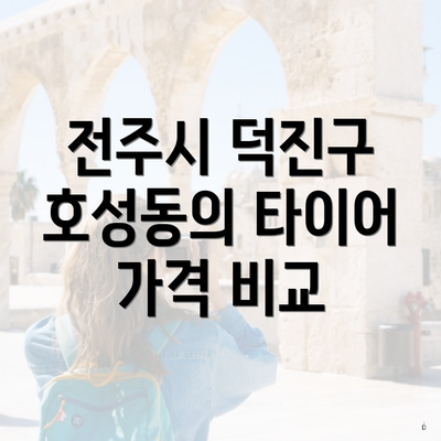 전주시 덕진구 호성동의 타이어 가격 비교