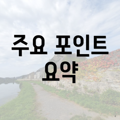 주요 포인트 요약
