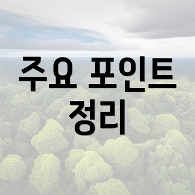 주요 포인트 정리