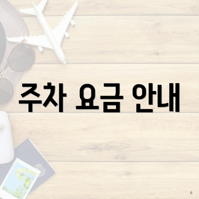 주차 요금 안내