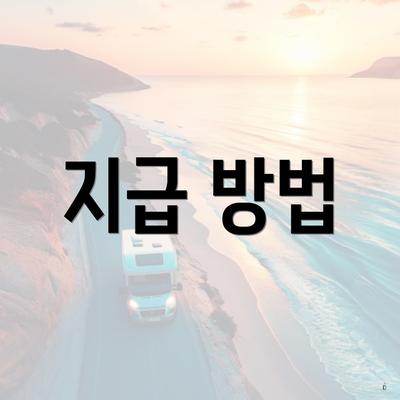지급 방법