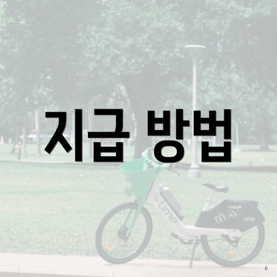 지급 방법