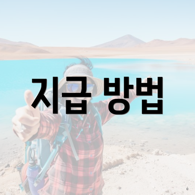 지급 방법