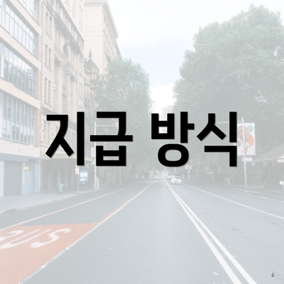 지급 방식