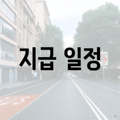 지급 일정