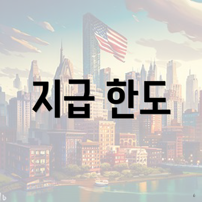 지급 한도