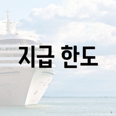 지급 한도