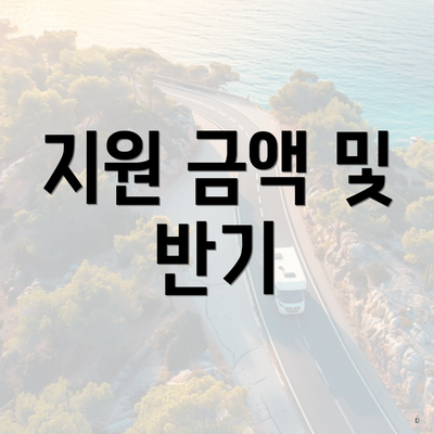 지원 금액 및 반기