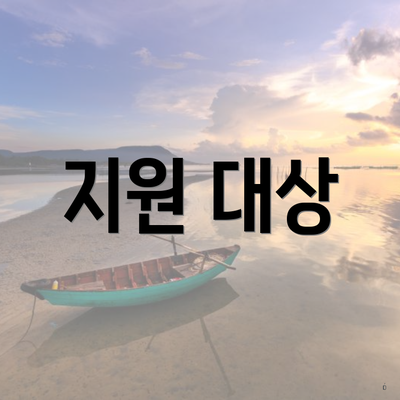 지원 대상