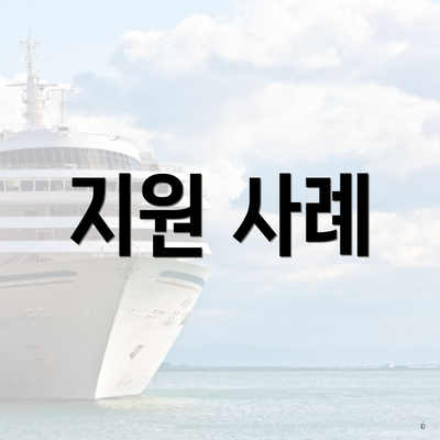 지원 사례