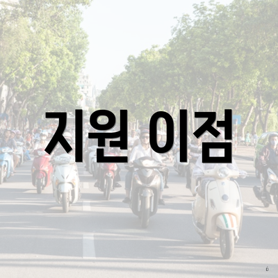 지원 이점