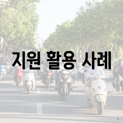 지원 활용 사례
