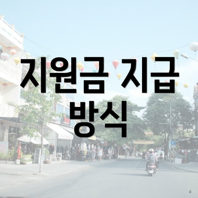지원금 지급 방식