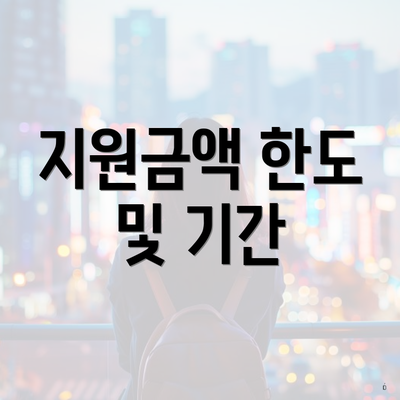 지원금액 한도 및 기간