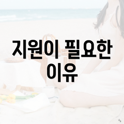 지원이 필요한 이유