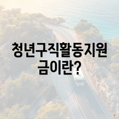 청년구직활동지원금이란?