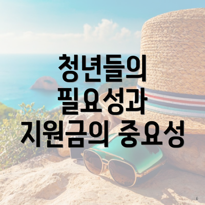 청년들의 필요성과 지원금의 중요성