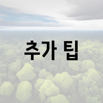 추가 팁