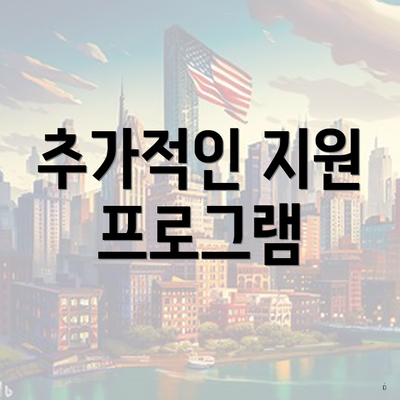 추가적인 지원 프로그램
