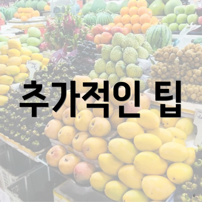 추가적인 팁