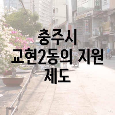 충주시 교현2동의 지원 제도