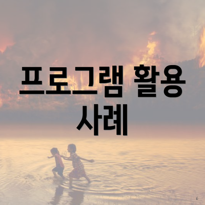 프로그램 활용 사례