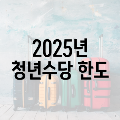 2025년 청년수당 한도