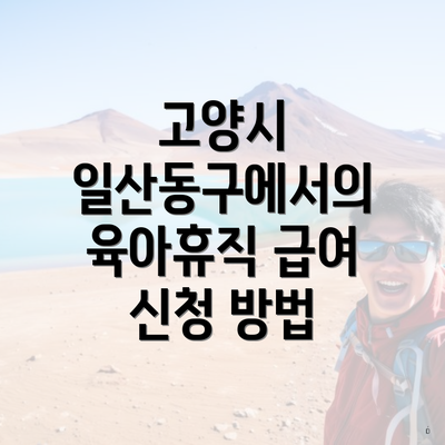 고양시 일산동구에서의 육아휴직 급여 신청 방법