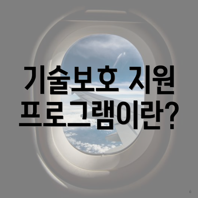 기술보호 지원 프로그램이란?