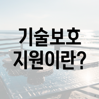 기술보호 지원이란?
