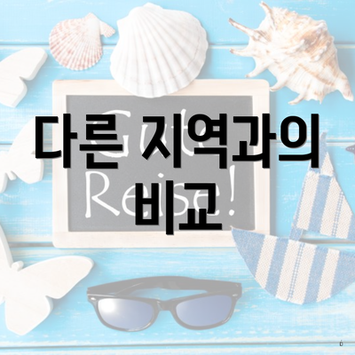 다른 지역과의 비교