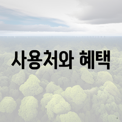 사용처와 혜택
