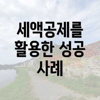 세액공제를 활용한 성공 사례