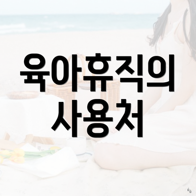 육아휴직의 사용처