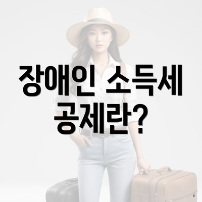 장애인 소득세 공제란?