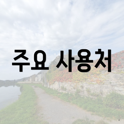 주요 사용처
