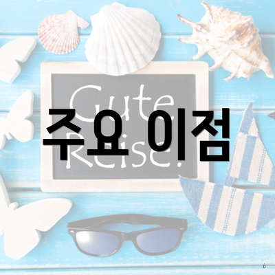 주요 이점