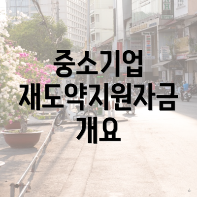 중소기업 재도약지원자금 개요