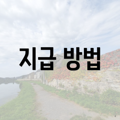 지급 방법