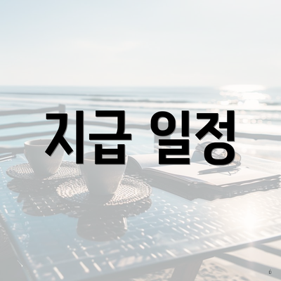 지급 일정