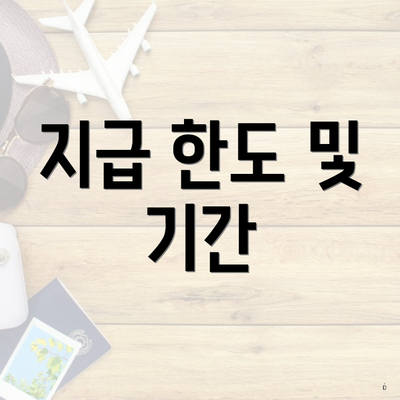 지급 한도 및 기간