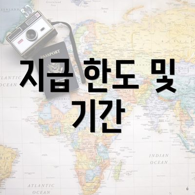 지급 한도 및 기간